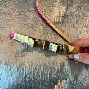 BCBG Maxazria pink belt (gold metal bow in front)